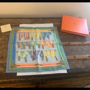 Hermès Sangles Scarf / Pocket Square 45